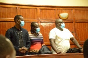 Otieno Atanga, Stephen Ogolla, and Gicheru Kamau, alias Aden, allegedly conspired to steal US$398,000 (Sh60 million) from Vjay Vrima on diverse dates between September 4 and December 30, 2023.