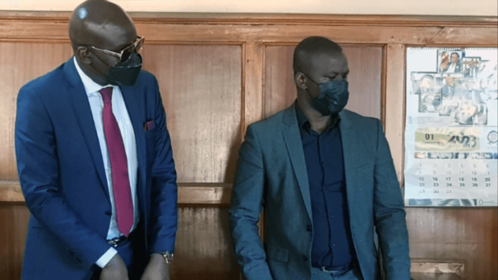 Lawyer Thomas Otieno Ngoe and businessman Nicholas Otieno Ndolo