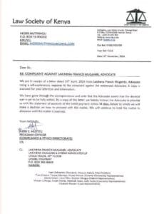 Lawyer Laichena Mugambi