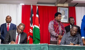 Raila Odinga and President William Ruto