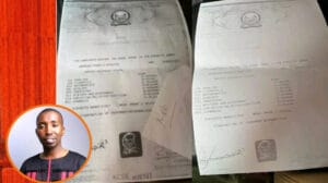 Francis Mureithi's Certificate