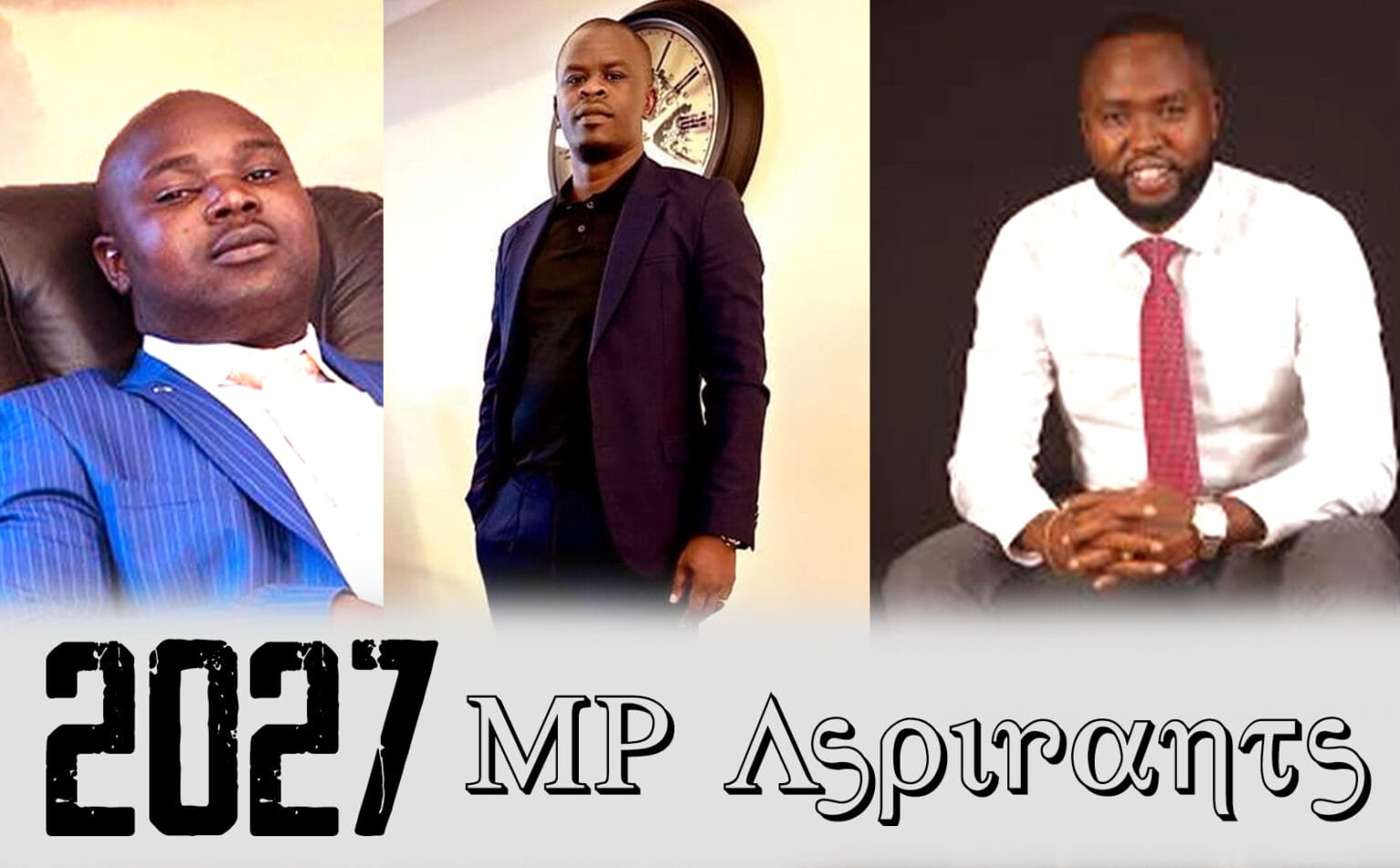 Joseph Lendrix Waswa, Emmanuel Charles Osore and Nicholas Otieno Ndolo — three controversial figures now eyeing political seats in Kenya’s 2027 elections